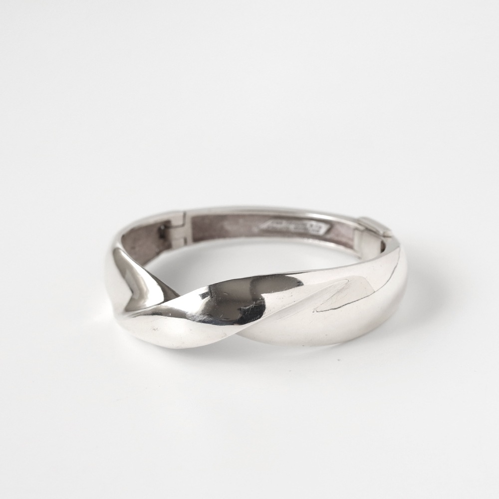 【1980s】TIFFANY&Co. Twist Modern Bracelet Made in France