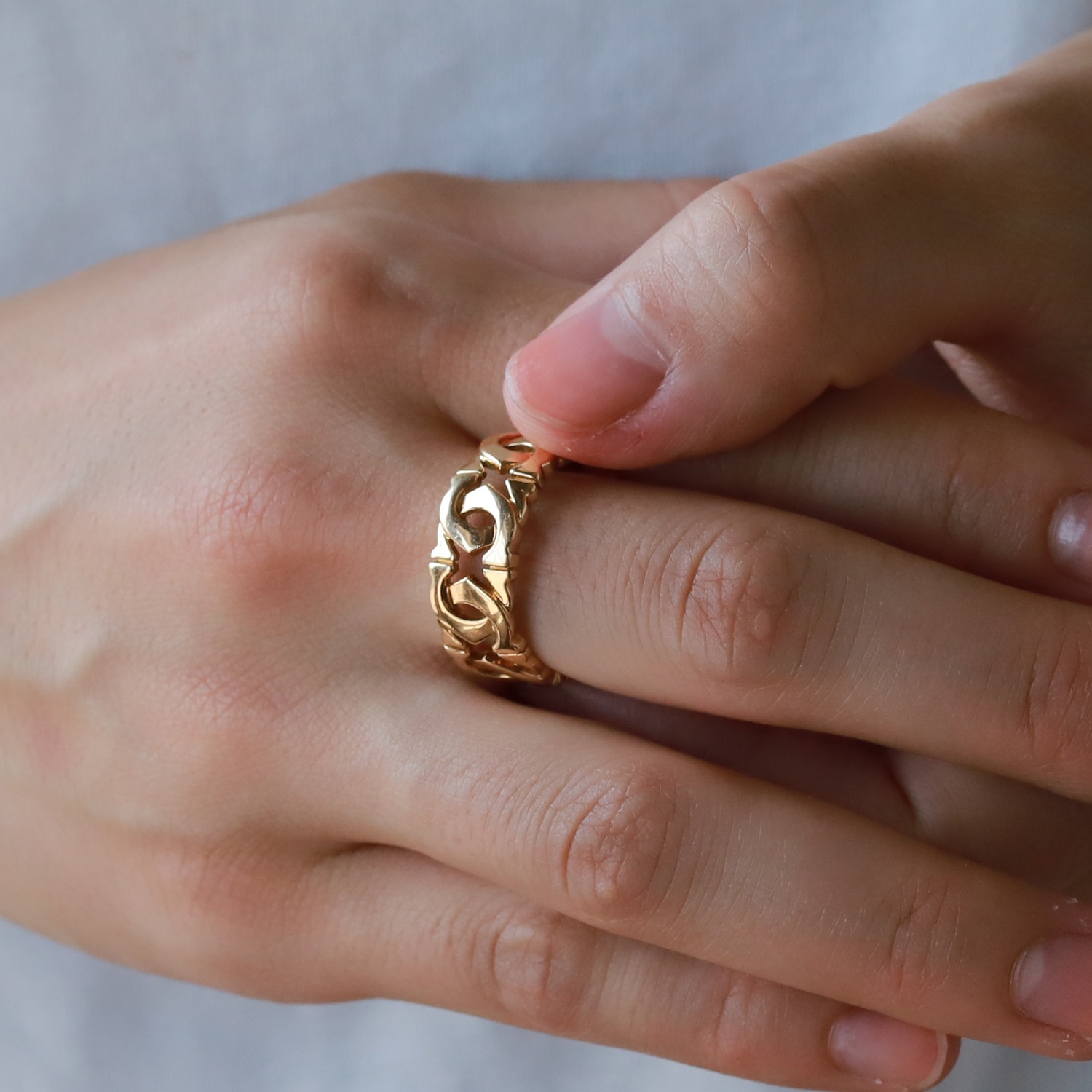 【VINTAGE】Cartier Entrelaces Ring 18k YG