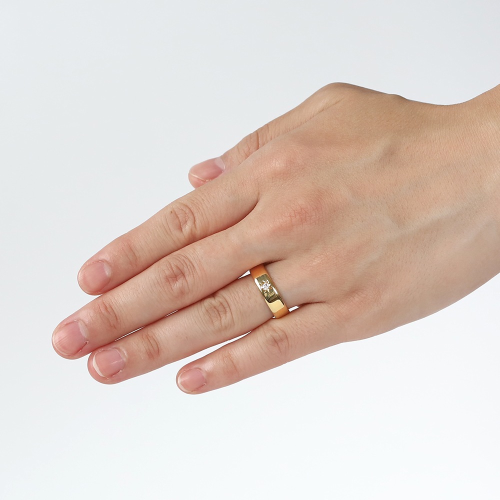 【1986】18k Gold Diamond Gypsy Ring