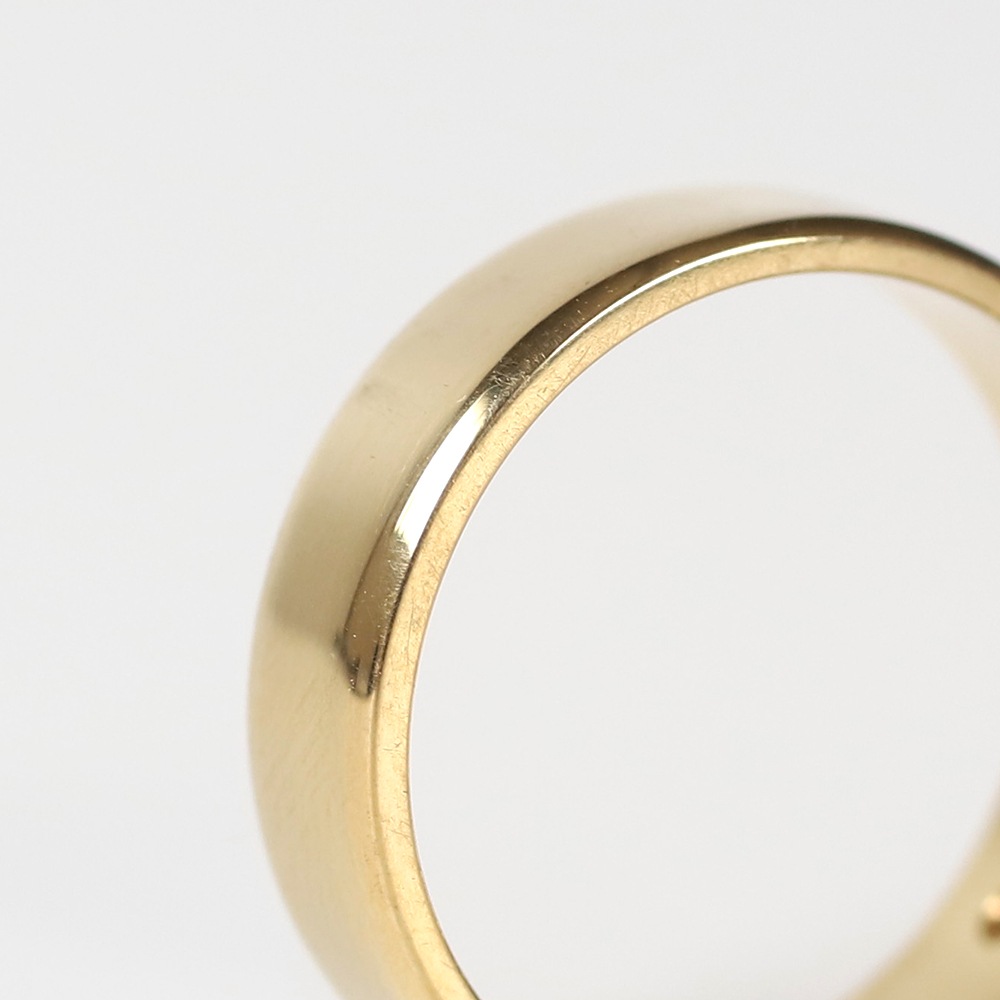 【1986】18k Gold Diamond Gypsy Ring