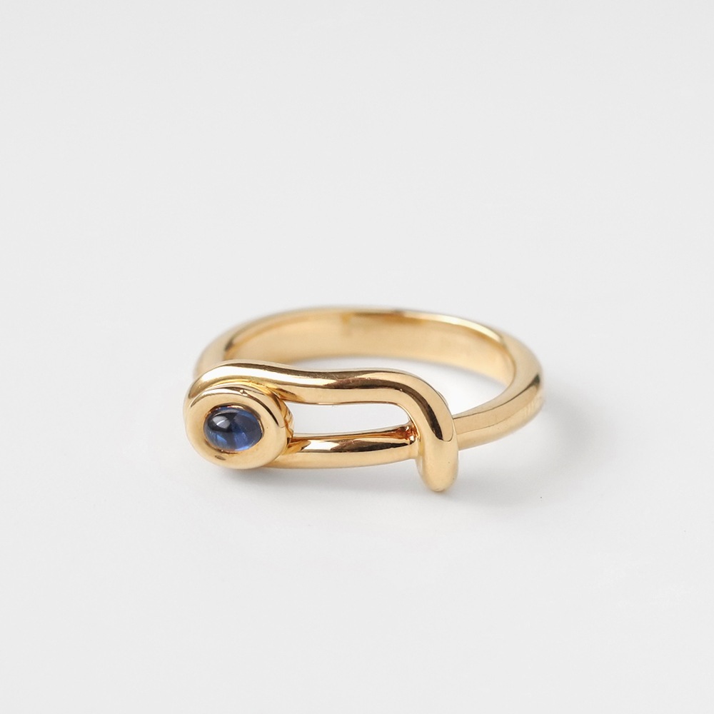 【超希少】VINTAGE HERMES 18kゴールド/シルバー リング 52 超希少】VINTAGE HERMES 18kゴールド/シルバー リング 52