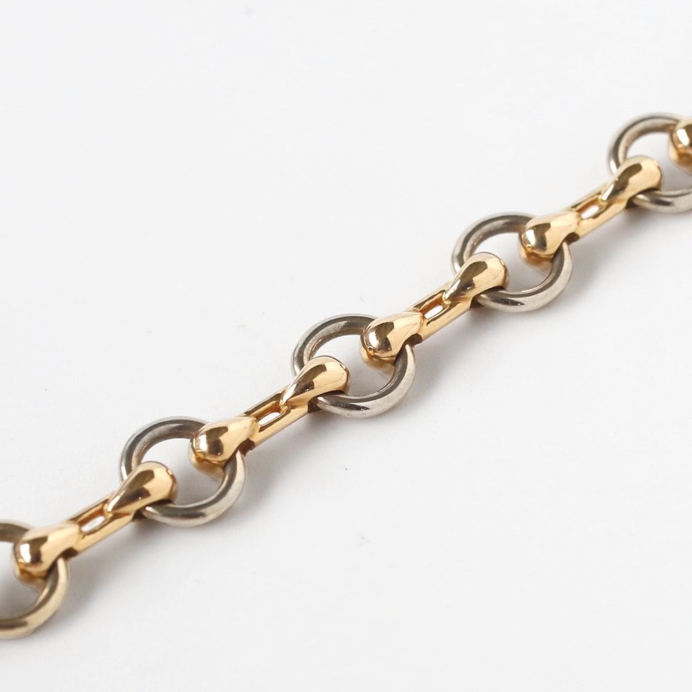 【1980s】Cartier Nouveau JCC Bracelet 18k YG/WG