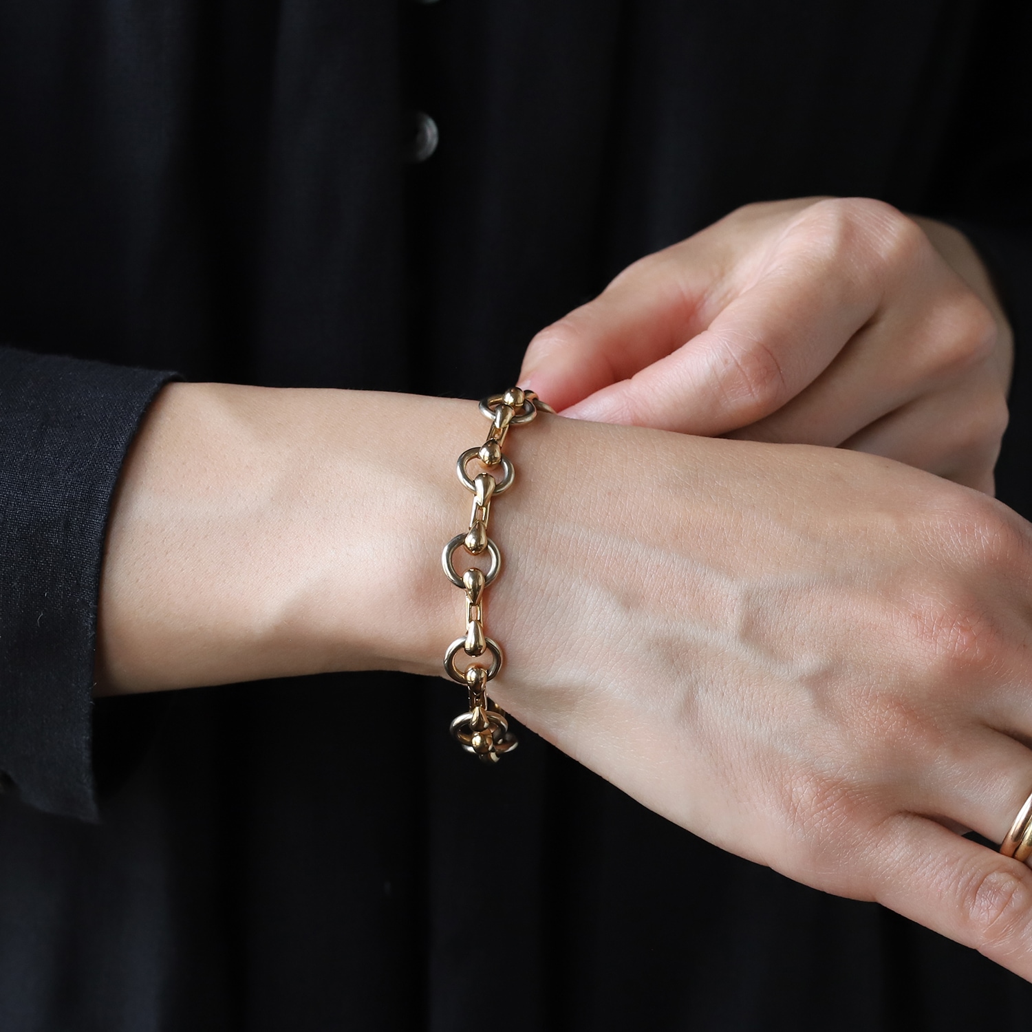 【1980s】Cartier Nouveau JCC Bracelet 18k YG/WG