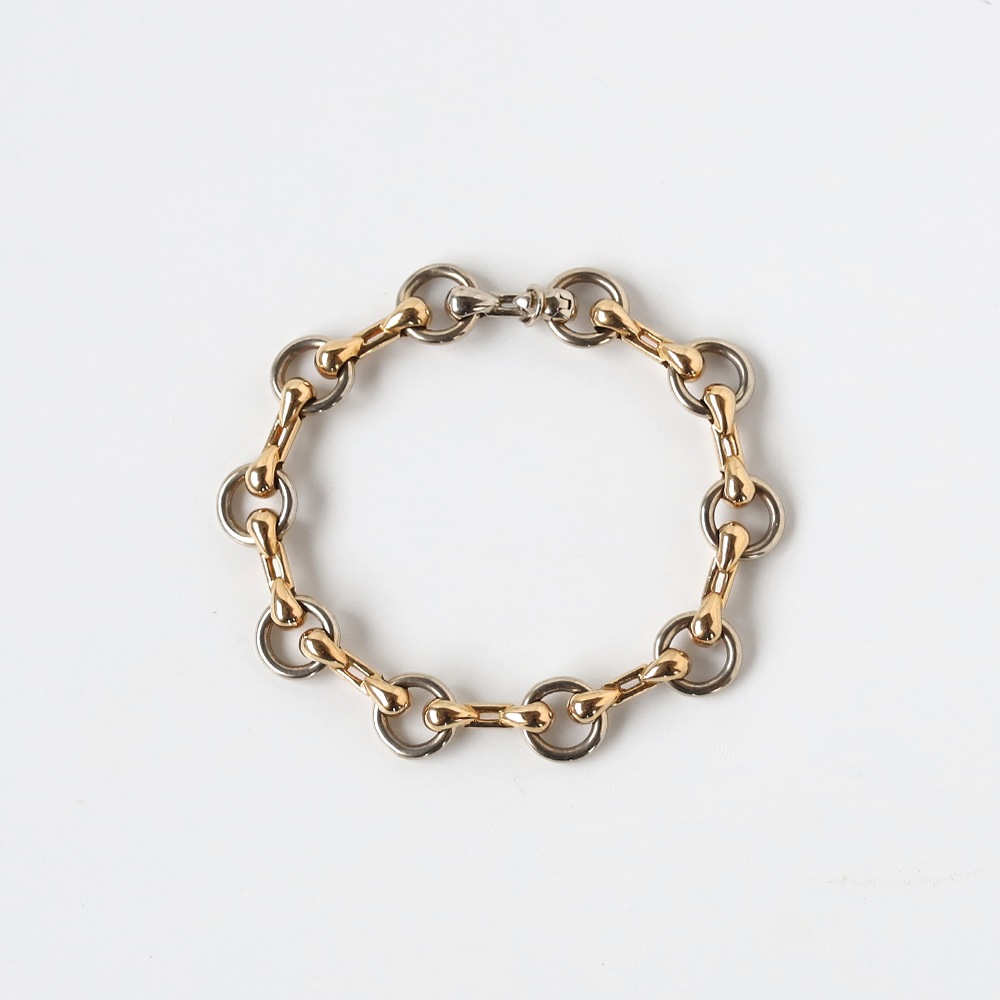 【1980s】Cartier Nouveau JCC Bracelet 18k YG/WG