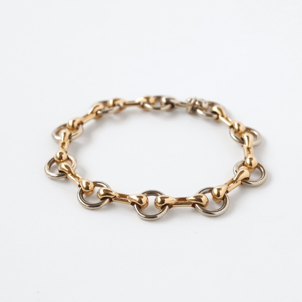 【1980s】Cartier Nouveau JCC Bracelet 18k YG/WG