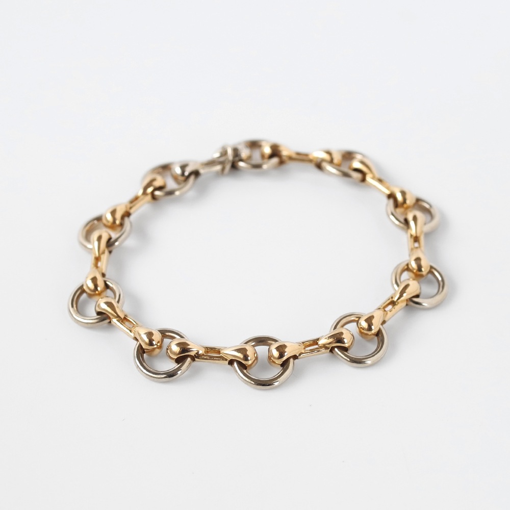 【1980s】Cartier Nouveau JCC Bracelet 18k YG/WG