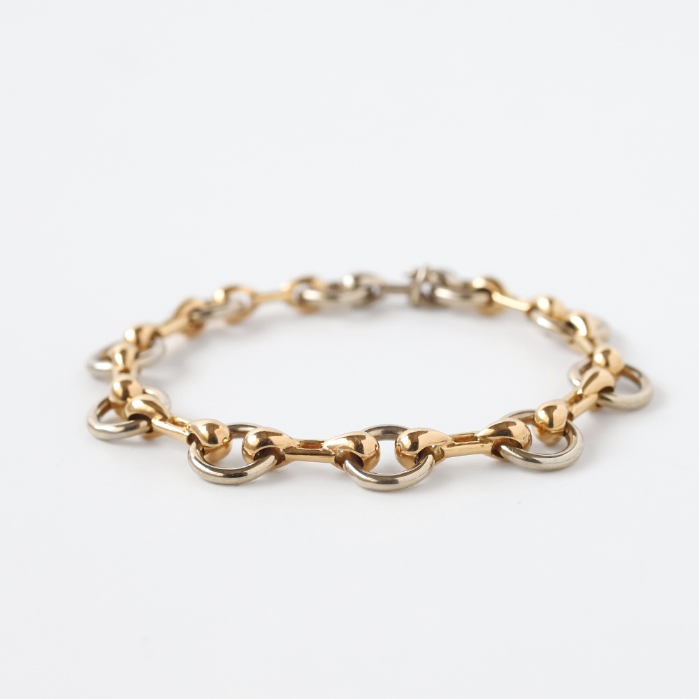 【1980s】Cartier Nouveau JCC Bracelet 18k YG/WG