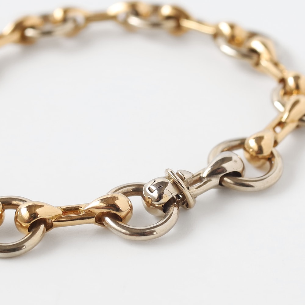 【1980s】Cartier Nouveau JCC Bracelet 18k YG/WG