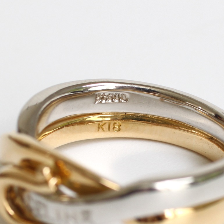 【OLD】CELINE BELT RING K18×PT900