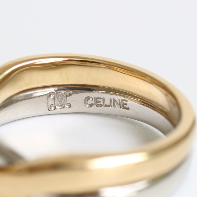 【OLD】CELINE BELT RING K18×PT900
