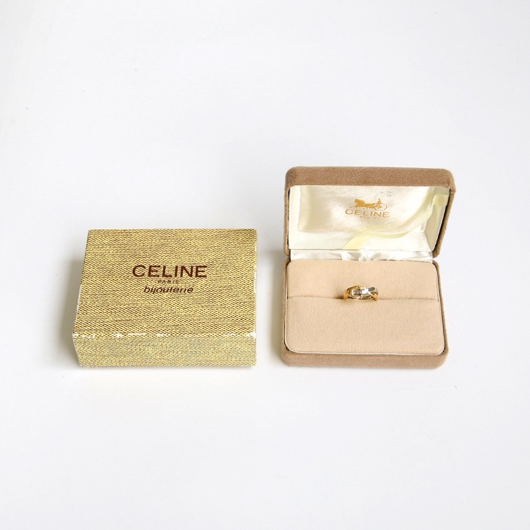 【OLD】CELINE BELT RING K18×PT900