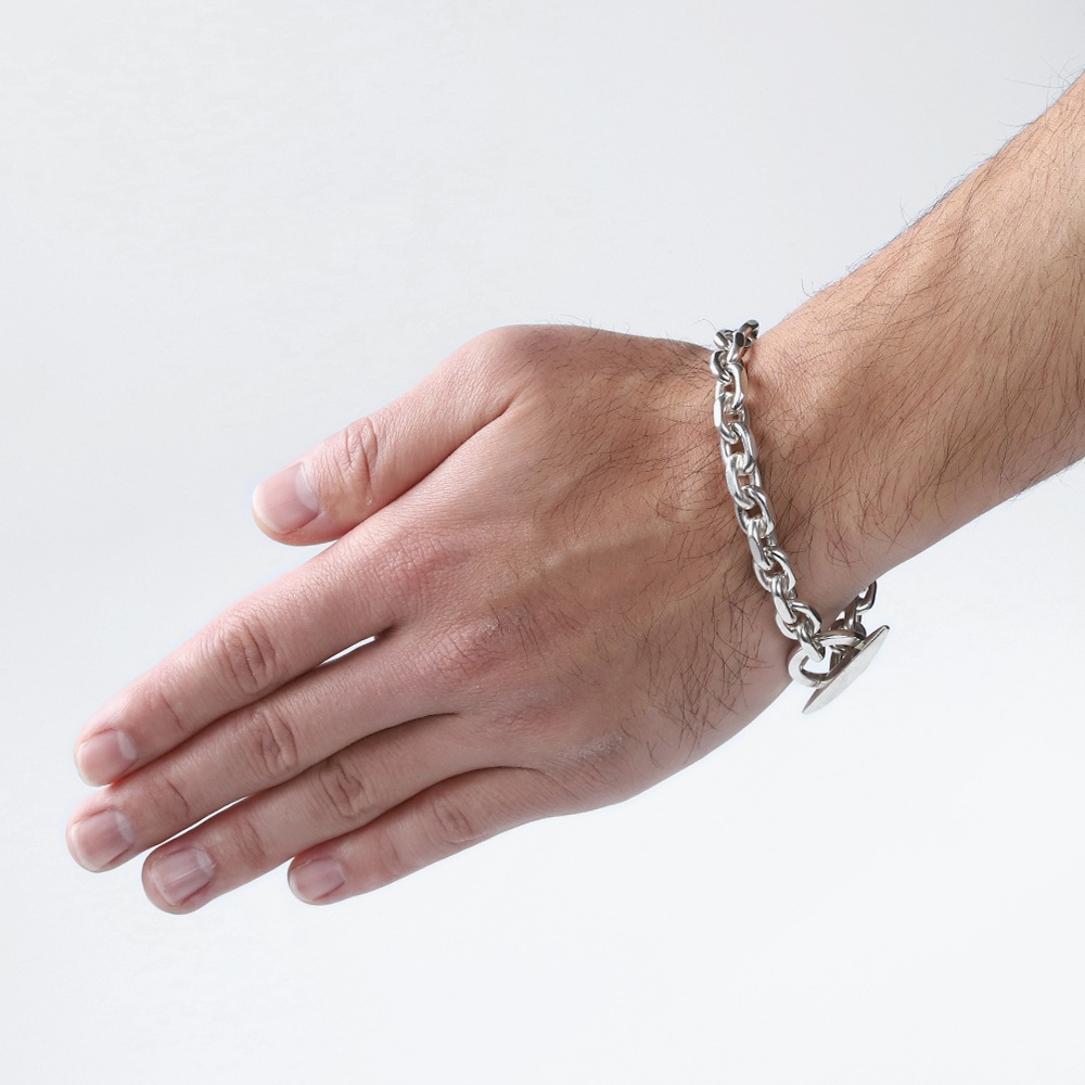【1970s】Randers Solv<br>Denmark Anchor Chain Bracelet (M)