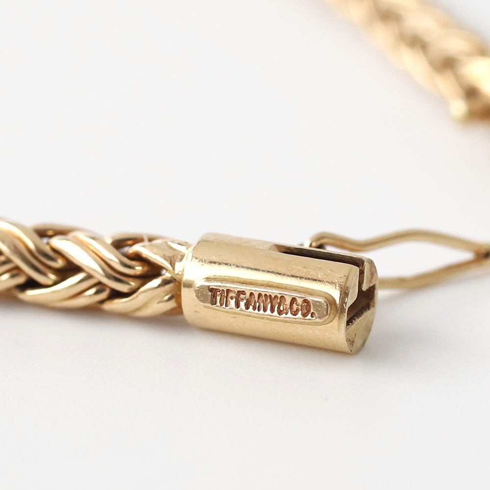 【1980s】TIFFANY&Co. 14k Gold Braid Chain Bracelet