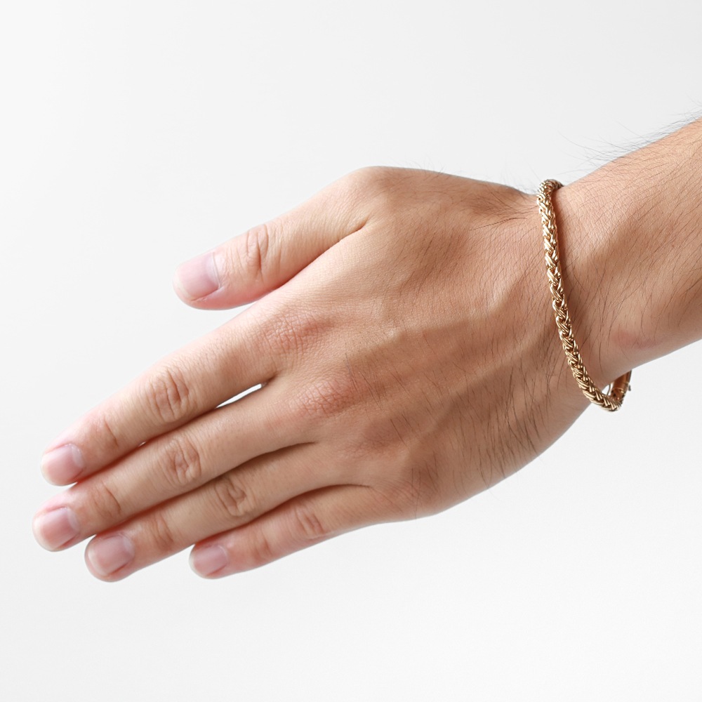 【1980s】TIFFANY&Co. 14k Gold Braid Chain Bracelet