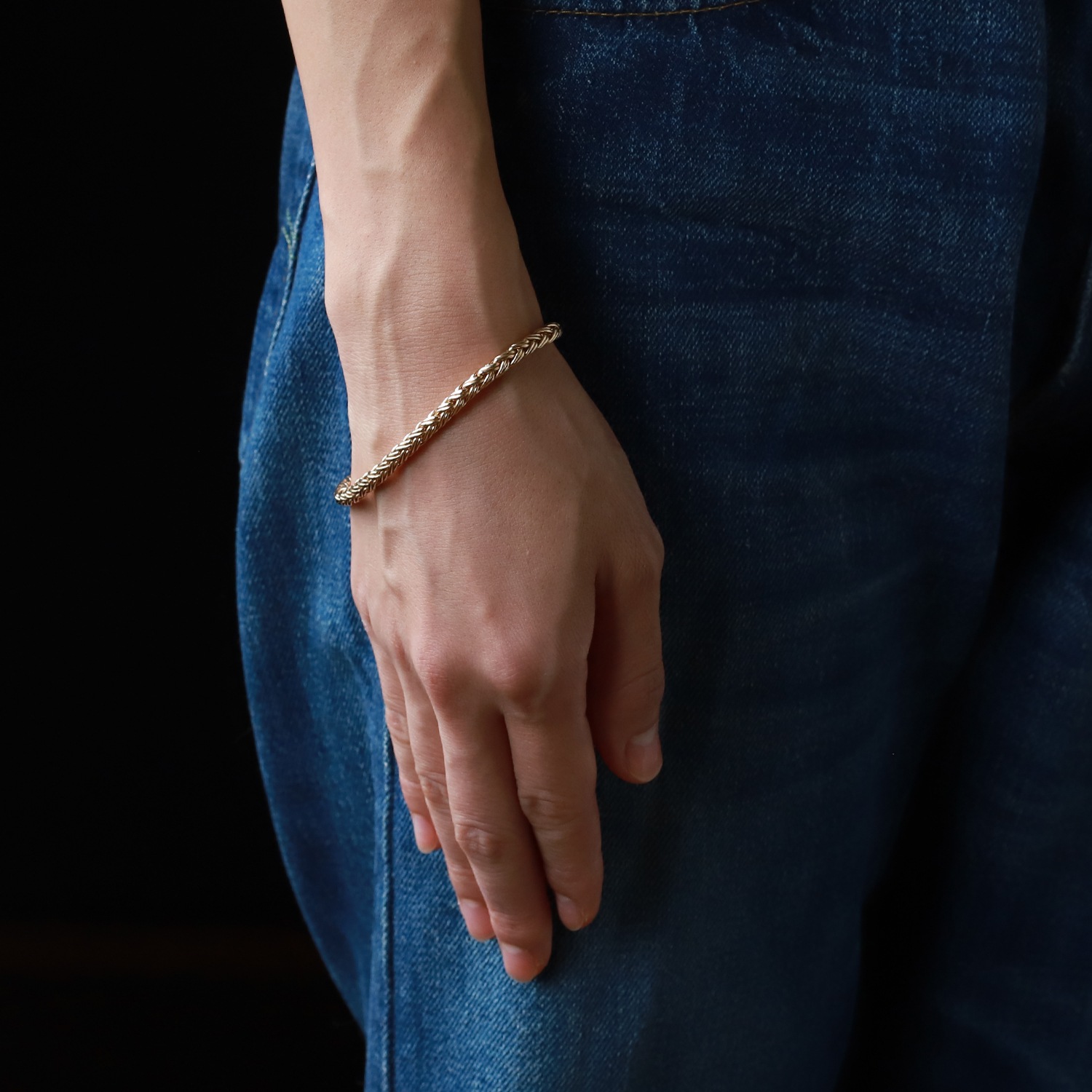 【1980s】TIFFANY&Co. 14k Gold Braid Chain Bracelet