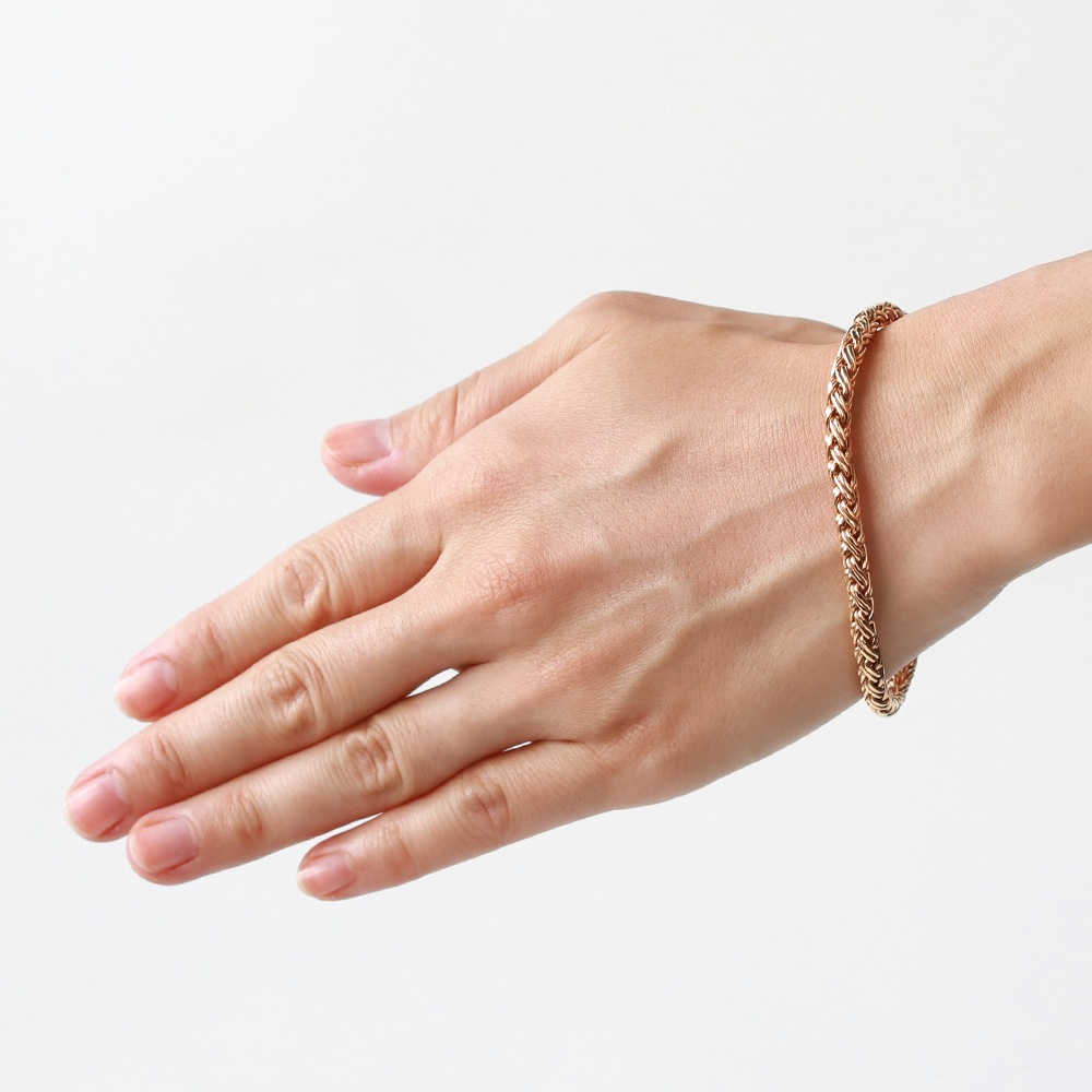 【1980s】TIFFANY&Co. 14k Gold Braid Chain Bracelet