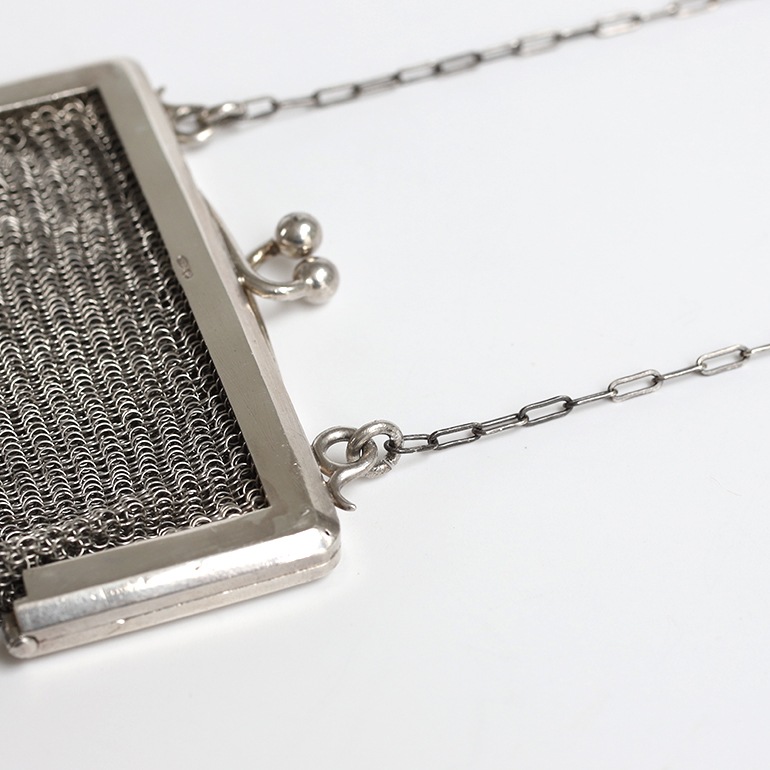 【1915】Silver Mesh Bag