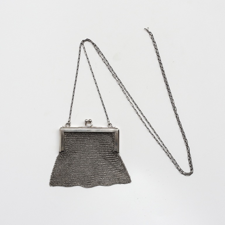 【1915】Silver Mesh Bag