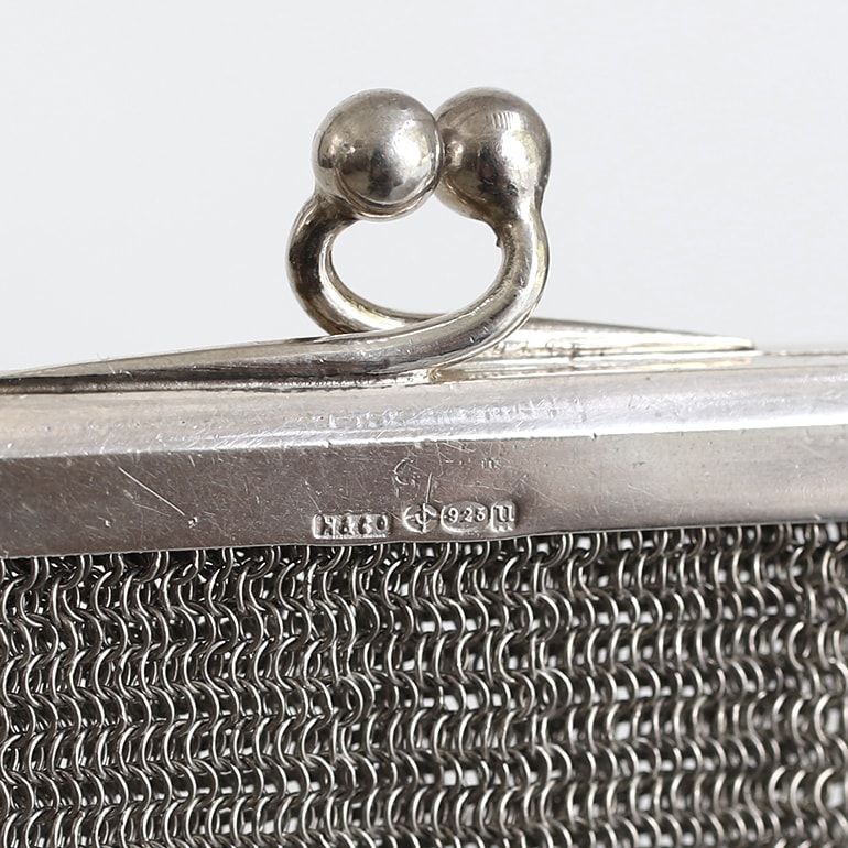 【1915】Silver Mesh Bag