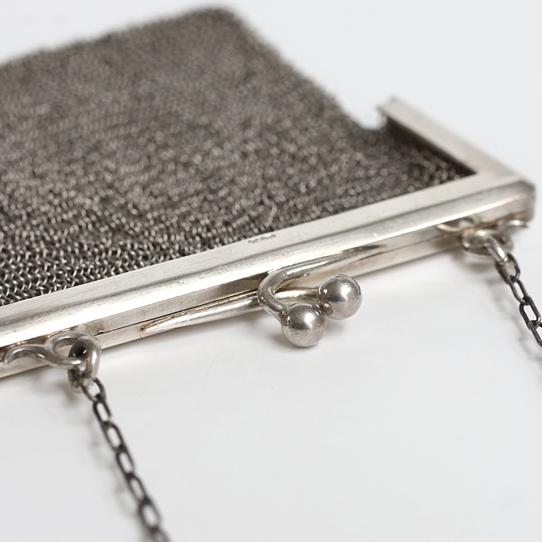 【1915】Silver Mesh Bag