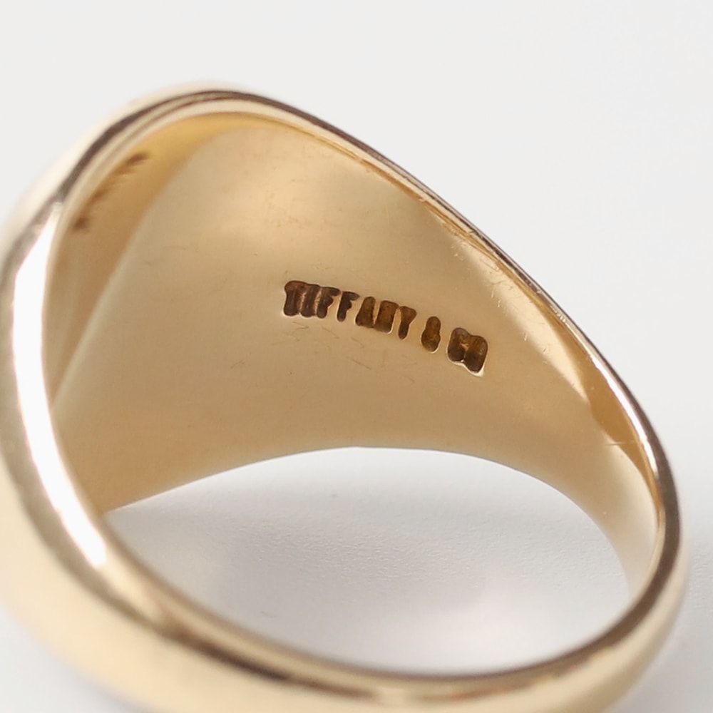 【VINTAGE】TIFFANY&Co. 14k Gold Signet Ring