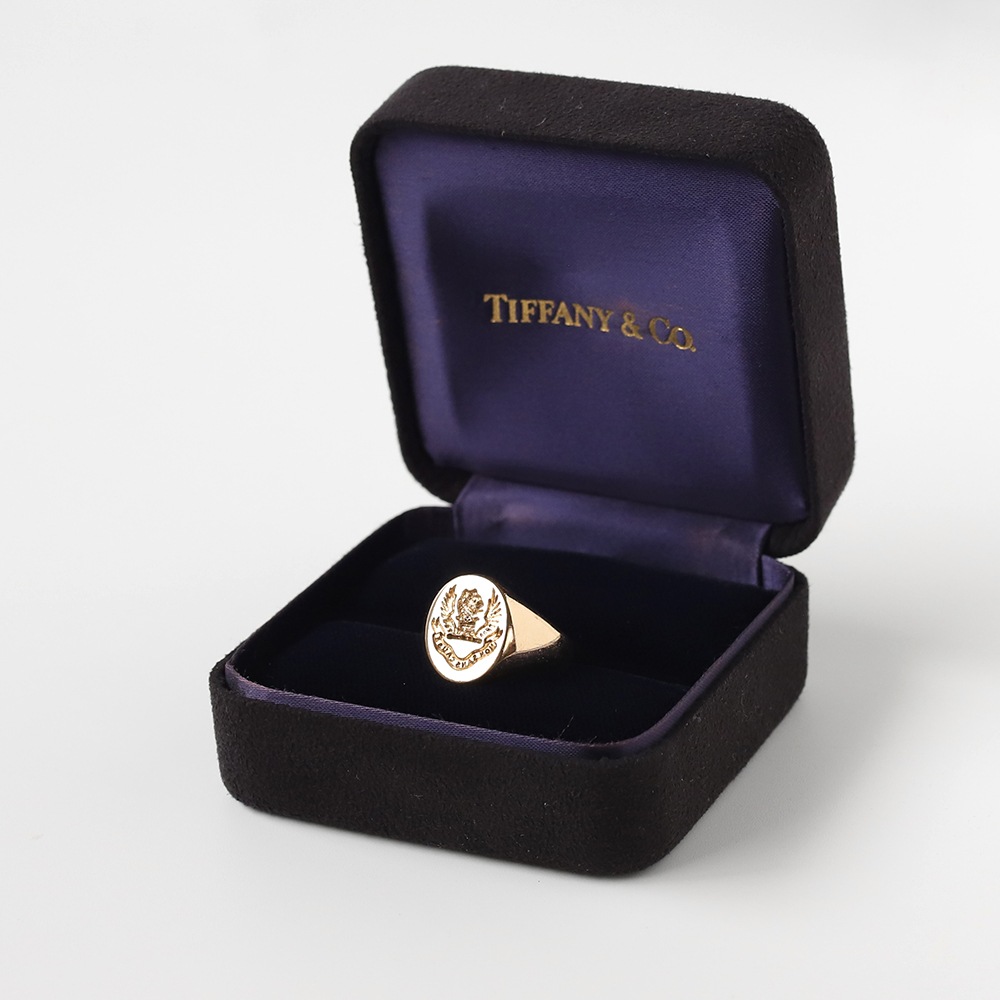 【VINTAGE】TIFFANY&Co. 14k Gold Signet Ring