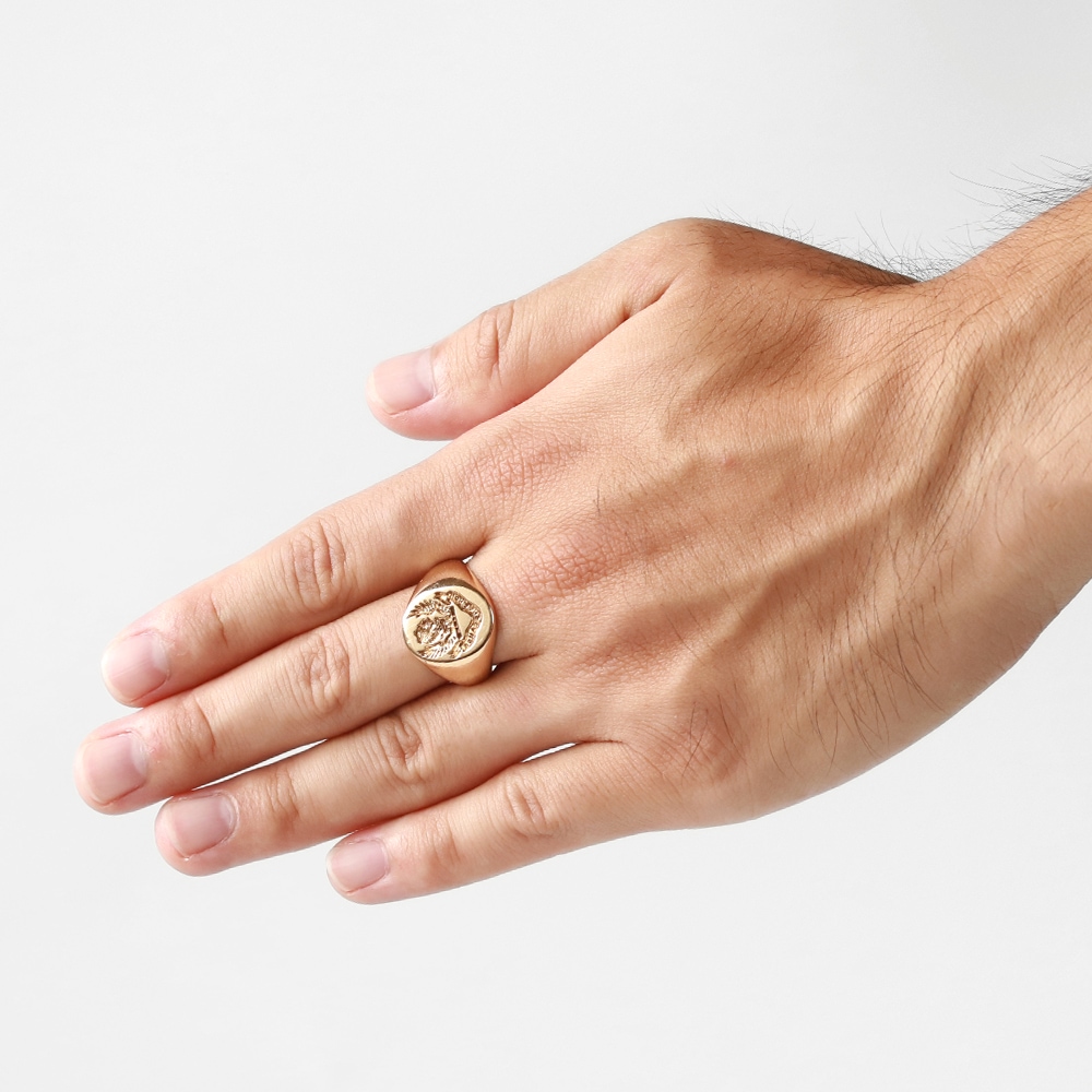 【VINTAGE】TIFFANY&Co. 14k Gold Signet Ring