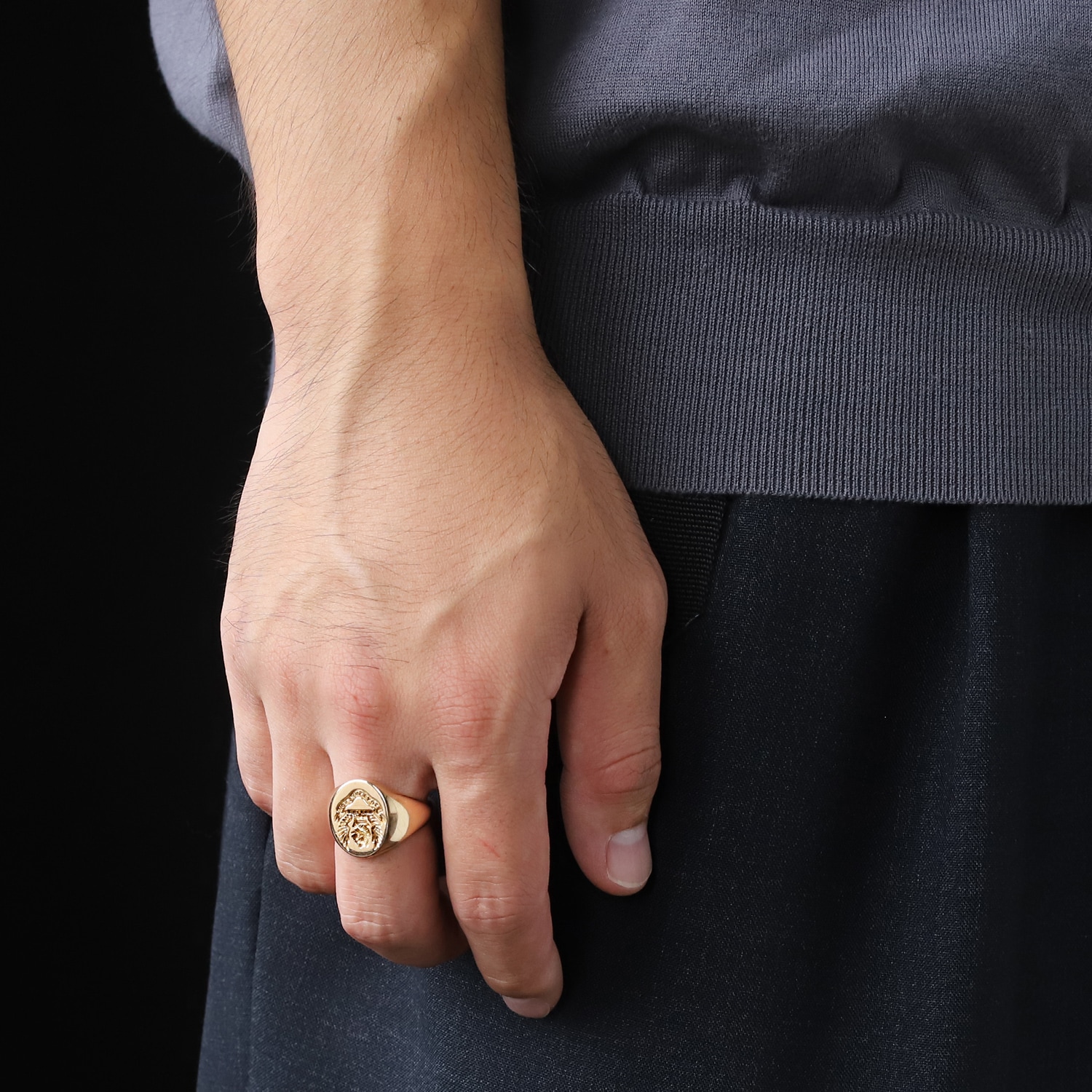 【VINTAGE】TIFFANY&Co. 14k Gold Signet Ring