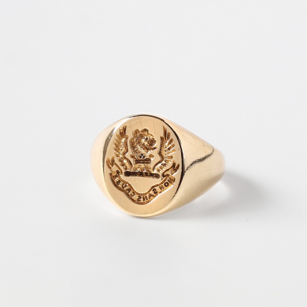 【VINTAGE】TIFFANY&Co. 14k Gold Signet Ring