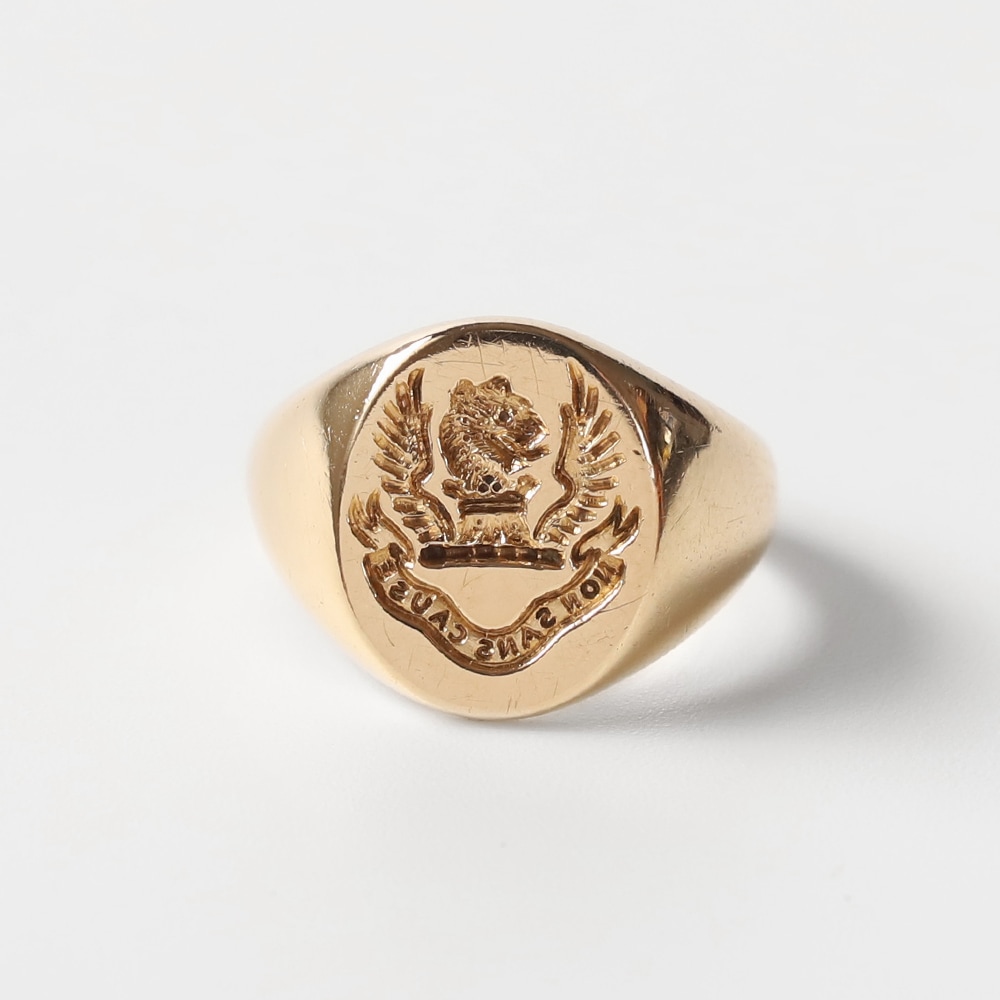 【VINTAGE】TIFFANY&Co. 14k Gold Signet Ring