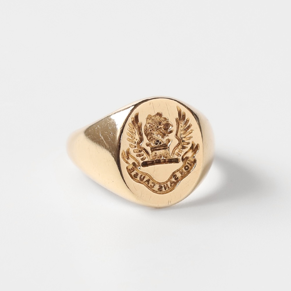 【VINTAGE】TIFFANY&Co. 14k Gold Signet Ring