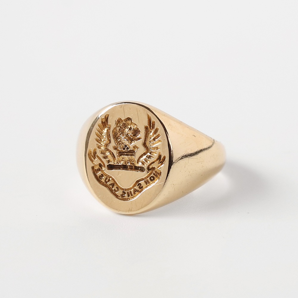 【VINTAGE】TIFFANY&Co. 14k Gold Signet Ring