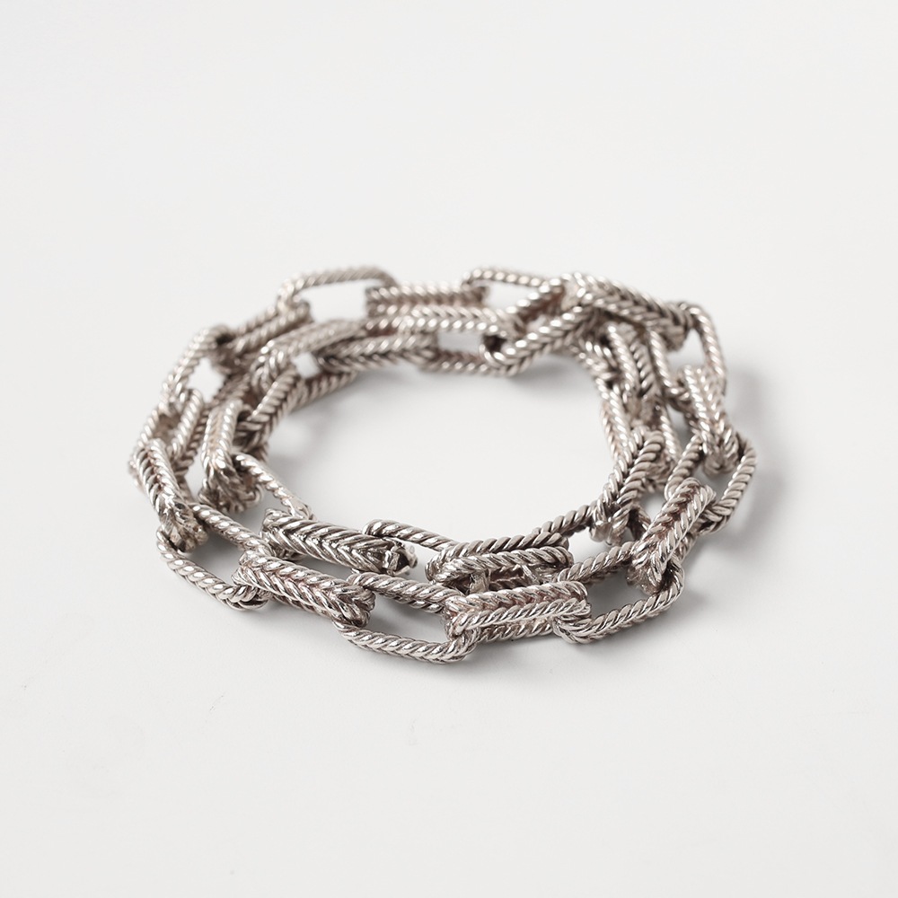 【1990s】TIFFANY&Co. Herringbone Necklace/Bracelet Made in France