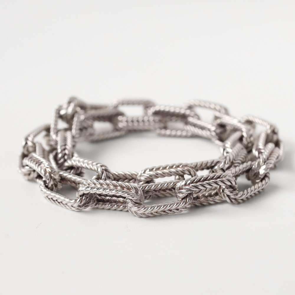 【1990s】TIFFANY&Co. Herringbone Necklace/Bracelet Made in France