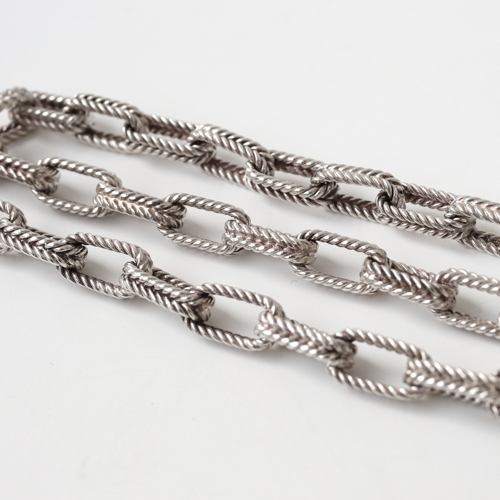 【1990s】TIFFANY&Co. Herringbone Necklace/Bracelet Made in France
