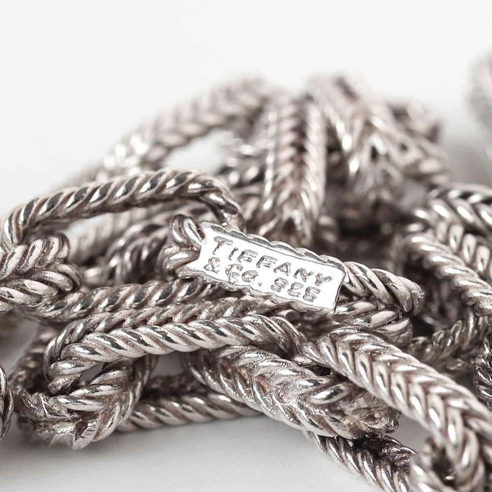 【1990s】TIFFANY&Co. Herringbone Necklace/Bracelet Made in France