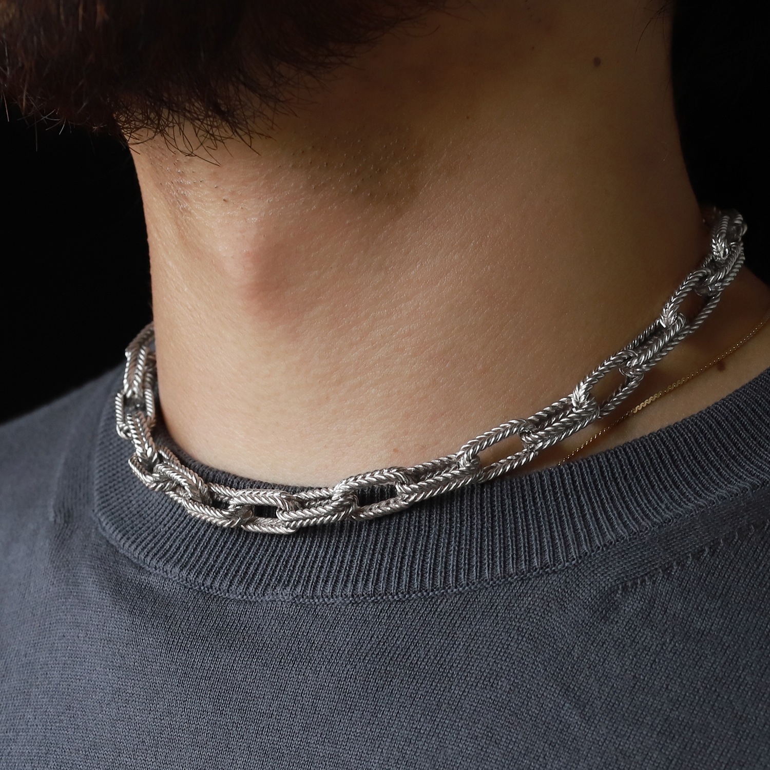 【1990s】TIFFANY&Co. Herringbone Necklace/Bracelet Made in France