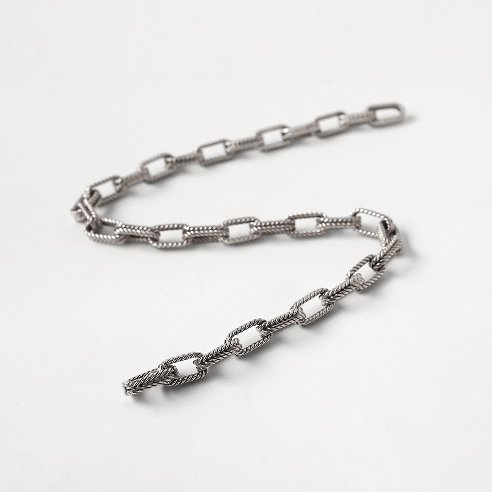 【1990s】TIFFANY&Co. Herringbone Necklace/Bracelet Made in France