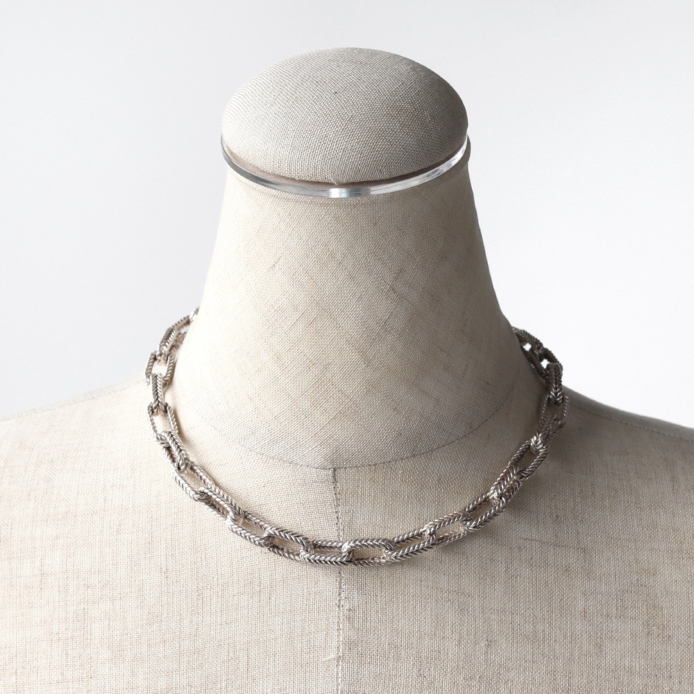 【1990s】TIFFANY&Co. Herringbone Necklace/Bracelet Made in France