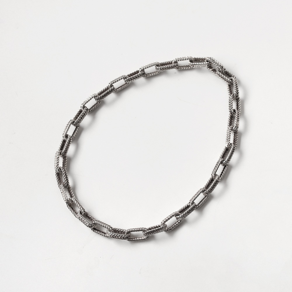 【1990s】TIFFANY&Co. Herringbone Necklace/Bracelet Made in France