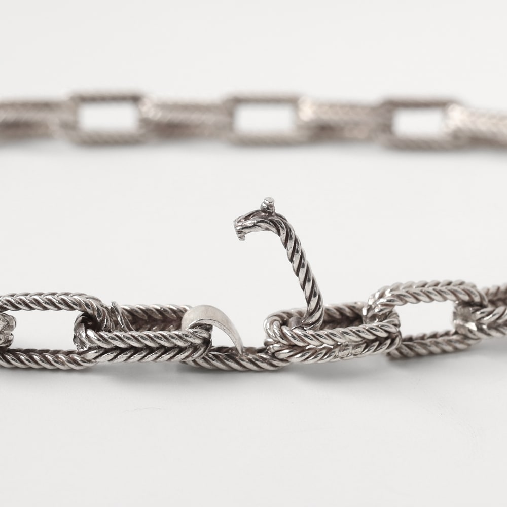 【1990s】TIFFANY&Co. Herringbone Necklace/Bracelet Made in France