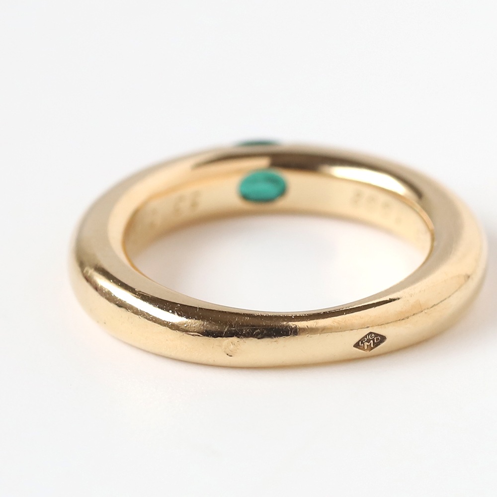【2000】Cartier Ellipse Emerald Ring 18K YG