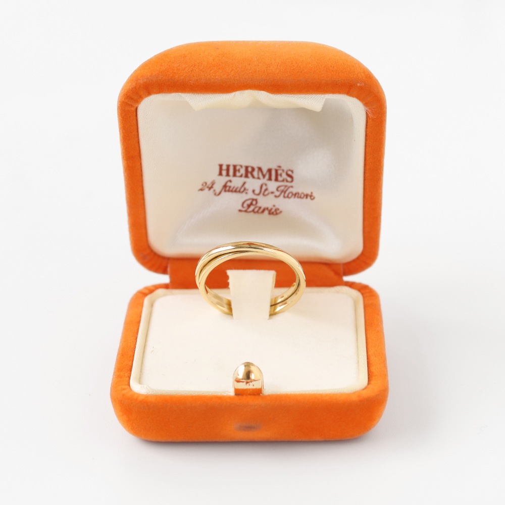 【OLD】HERMES Double Band Ring 18K YG