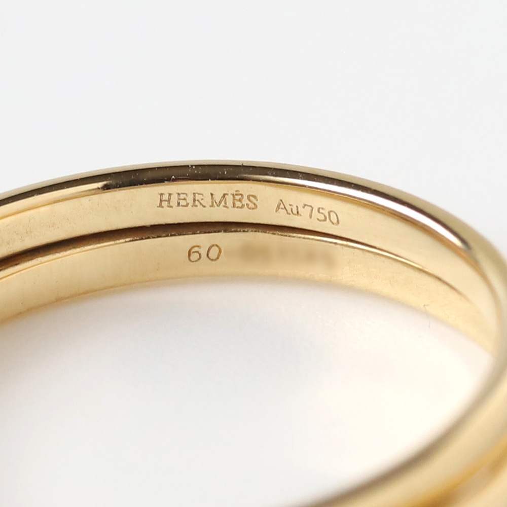【OLD】HERMES Double Band Ring 18K YG