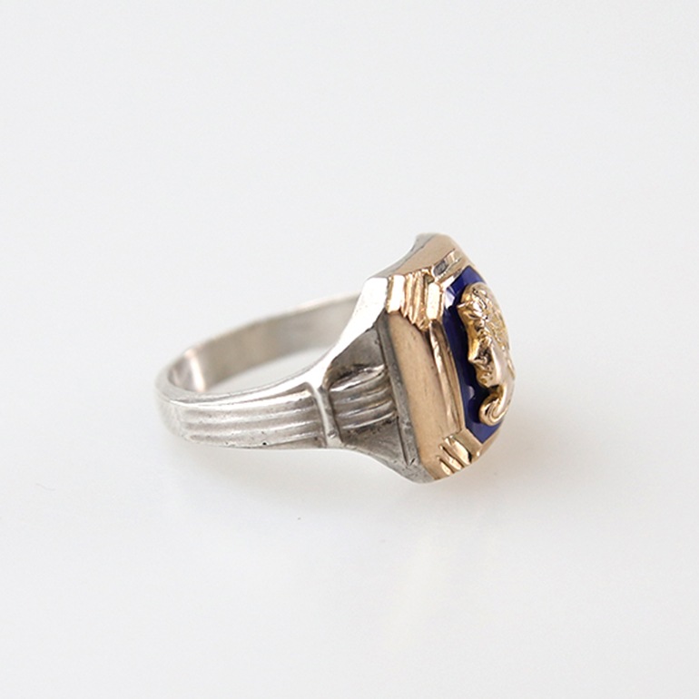 【1910-20s】EDUARD WINTERA 10k×SILVER RING