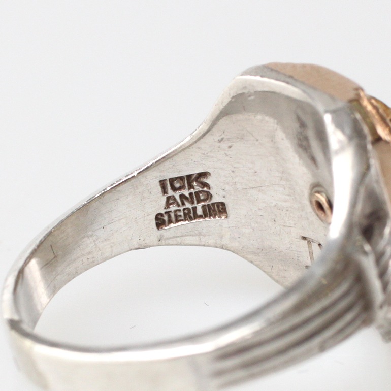 【1910-20s】EDUARD WINTERA 10k×SILVER RING