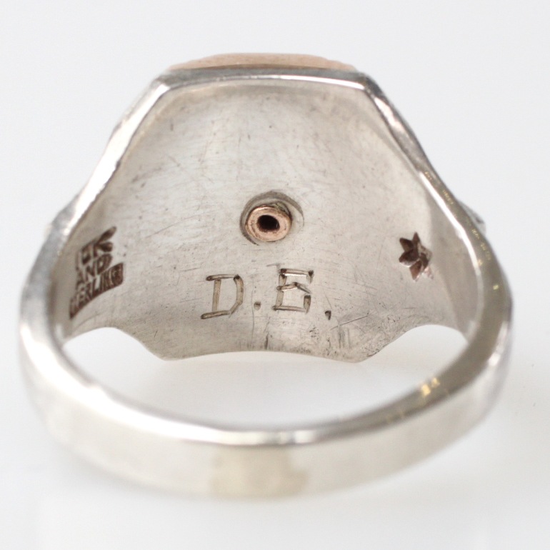 【1910-20s】EDUARD WINTERA 10k×SILVER RING