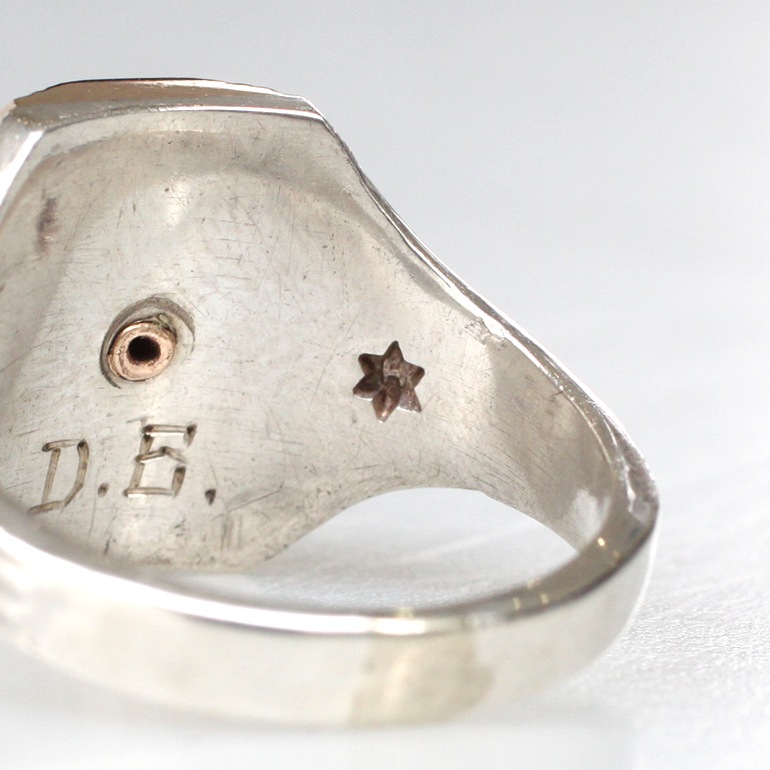 【1910-20s】EDUARD WINTERA 10k×SILVER RING