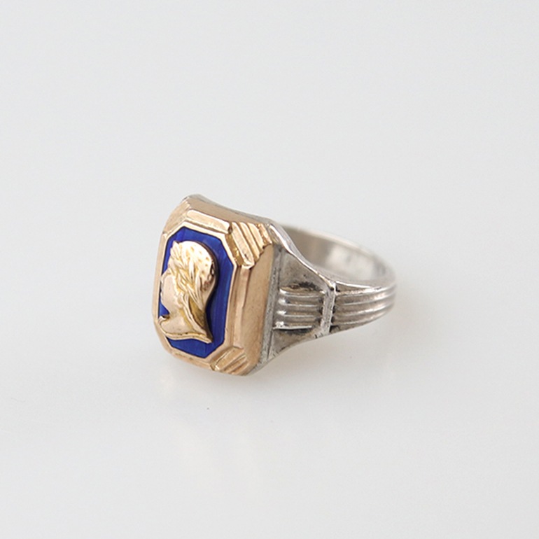 【1910-20s】EDUARD WINTERA 10k×SILVER RING