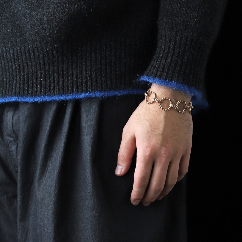 【VINTAGE】Van Cleef & Arpels<br>14k Gold Round Link Bracelet